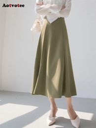 Skirts 2023 Suits Fashion Casual High Waisted Loose Trumpet Mermaid for Women 2023 Spring Chic Solid Midi Skirt 230420