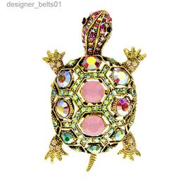 Pins Brooches CIN XIANG Rhinestone Beautiful Turtle Brooches For Women Fashion Vintage Animal PinL231120