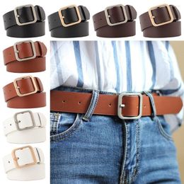 Belts Women Design Casual Chic Waist Band Square Pin Buckle Waistband Leather Belt Ladies Dress Strap