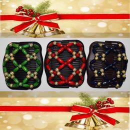 Hair Clips 2023 60pcs/lot Fashion Golden Whit Blue Green Red Beads Beautiful Luxury Christmas Magic Comb