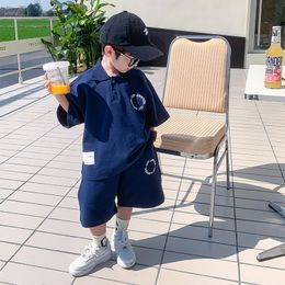 Sets Suits Children Golf Clothing 2023 Fashion Kids Clothes Boys Summer Suit Short Sleeve Shirt shorts Baby Handsome Casual Cotton Set 230508
