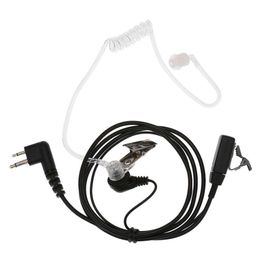 Pin Heaphones 2 Covert Acoustic Tube Earpiece Headset with Big Mic PTT for Moto-rola Two Way Radio Walkie Talkie M Plug