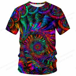 Women's T Shirt T Shirt Trippy Psychedelic 3d Print T shirt Men Women Fashion Short Sleeve Tops Tees Cat Tshirt Clothing 230419
