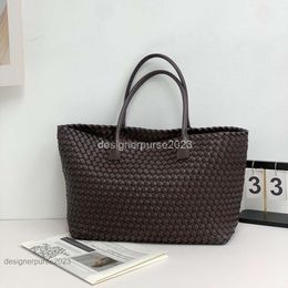 Leather Cabat Sided Totes Large Lady Tote Bag Shoulder Bveneta Classic Woven Bags Women's Bottegaas One 2023 Handbag New Double Capacity Shopping Basket KGRM