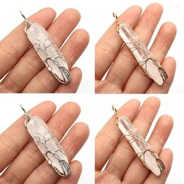 Pendant Necklaces White Crystal Pendants Natural Stone Charms Irregular Geometric Shape Jewellery Making DIY Necklace Accessories