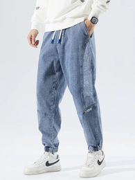 Men's Jeans Spring Summer Black Blue Baggy Men Hip Hop Streetwear Loose Harem Jean Pants Male Casual Jogger Trousers Plus Size 8XL