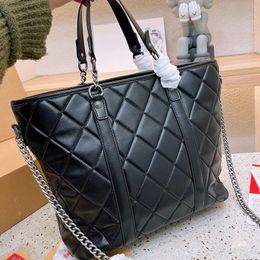 French Brand Luxury Plus Women Designer Tote Channel Bag Classic Diamond Lattice Fashion Ladies Crossbody Bag Handbag 8A Quality Genuine Leather Shoulder Bags