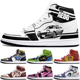 DIY classics new Customised basketball shoes 1s sports outdoor for men women antiskid anime Versatile figure sneakers 36-48 512397