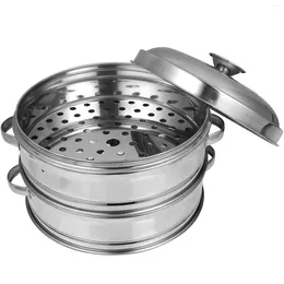 Double Boilers Stainless Steel Steamer Pot Inserts Cooking Food Vegetable Veggie Metal Chicken