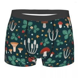 Underpants Magic Forest Underwear Men Sexy Print Custom Strawberry Boxer Shorts Panties