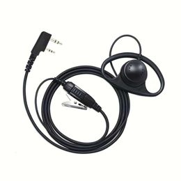 Walkie Talkie 1pc Earpiece, Radio Headset PTT Mic D-shape Security Earpiece Compatible with Baofeng UV-5R 888S UV-82 RT21