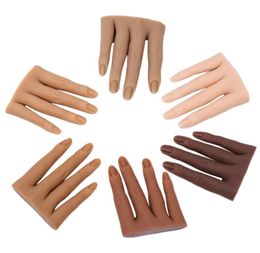 Nails Practise Silicone Hand Model 3D Adult Mannequin Fake Hand Manicure Pedicure Display Model Moveable 2207268306933