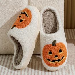 Slippers 007 Ghost Face Slipper Men Soft Plush Couples Indoor House Shoes Fashion 231118