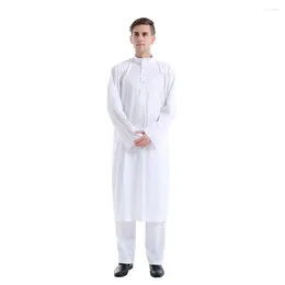 Ethnic Clothing Muslim Robes Suits Men Islam Kaftan Casual Saudi Arabia Turkey Dubai Abaya Jubba Thobe Ramadan Dress Middle East Caftan