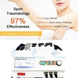 448Khz Indiba Tecar Therapy Slimming Machine Diathermy RET CET RF Equipment Anti Cellulite Skin Firmming Physiotherapy Pain Relief