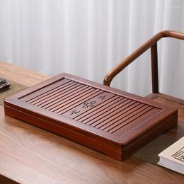 Tea Trays Wooden Tray Water Storage Dry Bubble Handmade Vintage Chinese Serving Drain Bandeja Household Products 50