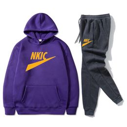 New Men's Casual Sweatshirt Tracksuits Hoodies Sweatpants Tracksuit 2 Pcs Outfits Jogger Male Pullover Spring Streetwear Clothes Plus Size