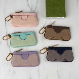 Womens wallet designer keychain wallet high quality coin purse Fashion key pouch canvas leather mini Luxurys Wallet Bag With Dust Bags and Box