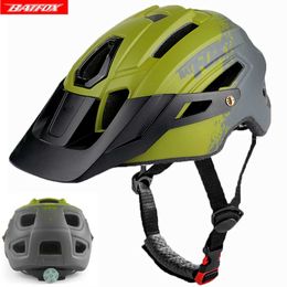 Cycling Helmets Cycling Helmet MTB Ultralight Bicycle Helmet High density EPS Road Mountain bike Helmet with tail light batfox Size 58-61cm P230419