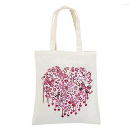 Shopping Bags Canvas Bag Painting Tote Pouch Fine Workmanship Reusable Long-lasting Multipurpose Women Accessories Stitch