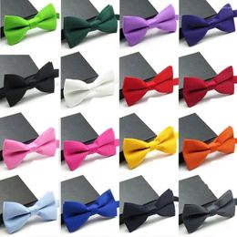 Bow Ties Men's Solid Tuxedo Classic Plain Tie Adjustable Wedding Party Bowtie Necktie BWTYY0509