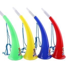 Cheerleading 4pcs Football Game Fans Horn Cheerleading Refuelling Props Ox Horn Vuvuzela Kid Trumpet Toy Air Adjustable Stadium Cheer 230420