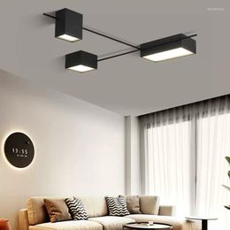 Chandeliers Black Design LED Ceiling Lamp For Living Room Bedroom Dining Aisle Office Indoor Modern Minimalist Style Chandelier Light