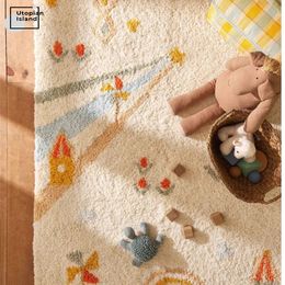 Carpet Furry Mat For Children Kids Plush Carpet Fluffy Rug Kawaii Room Decor Entrance Door Mat Rugs Baby Carpet For Living Room Modern 231120