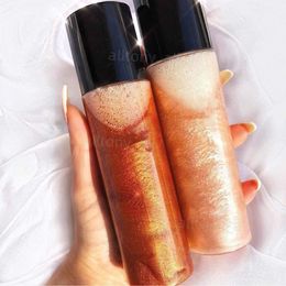 Conjunto de preparação de maquiagem Glow Spray MIquid HighlighterPrimer hidratante para maquiagem facial