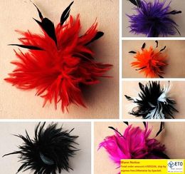 Accessories Wholesale Women Party Wedding Flower Feather Head Clip Barrette Hat Bride Headband Belly Dance Latin Hairpin Headdress