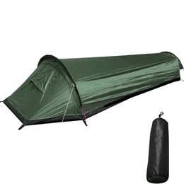 Tents and Shelters Camping Single Person Tent Ultralight Compact Outdoor Sleeping Bag Larger Space Waterproof Backpacking Cover Hiking 231120