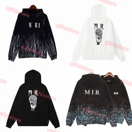 Mens Women Designers Hoodies Amirs Hoodys Winter Warm Man Clothing Black Tops Long Sleeve Pullover Cottons Clothes Tracksuits Sets A Miri Sweatshirts Pullover A2