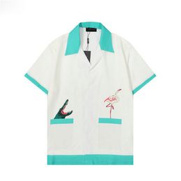 Men Designer Shirts Summer Shoort Sleeve Casual Shirts Fashion Loose Polos Beach Style Breathable Tshirts Tees Clothing#44