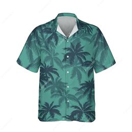 Men's Casual Shirts Jumeast 3D Printed Palm Tree Hawaiian Button Shirt For Men Beach Tees Women Blouse Streetwear Aesthetic Light Academia Clothing 230420