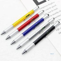 24pcs Multi-Function Screwdriver Level Ballpoint Pen Touch Screen Capacitor Head Scale Metal