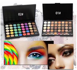 Eyeshadow Palette 40 Colors Matte Shimmer Makeup Pallete Long lasting Eye Shadow Cosmetics Set Rose Gold Glitter Pressed Pigment3817651