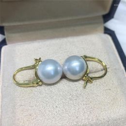 Stud Earrings UMQ Elegant 11-12mm Natural White Pearls Genuine For Women Fine Jewellery