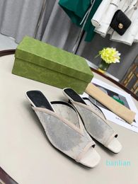 2023 designer Men's Women's Slippers Sandals Shoes Slide Summer Fashion Wide Flat Flip Flops With Box Size