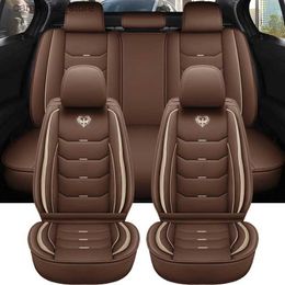 Car Seat Covers Universal Leather Car Seat Cover For SEAT Ateca Kia Stinger Ford Focus mk4 Peugeot 3008 W221 IX35 Accsesories Interior Covers Q231120