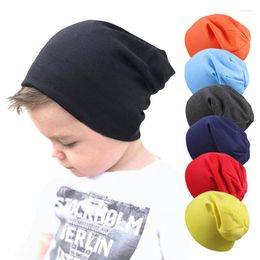 Hair Accessories 0M-4Y Baby Street Dance Hip Hop Spring Autumn Hat Scarf For Boys Girls Knitted Cap Winter Warm Solid Color Children