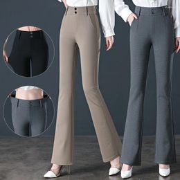 Women's Pants Bell Bottomed For Women In Autumn And Winter High Waisted Casual Stretch Large Size Fishtail Office Work