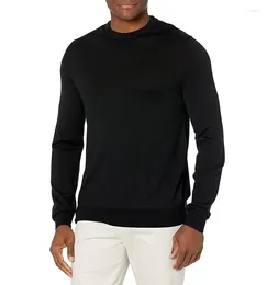 Men's Sweaters Merino Wool Men Lightweight O-Neck Sweater Pullover Mens Base Layer Top Soft Breathable Moisture Wicking