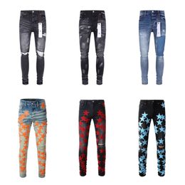 Motocicleta Ksubi Jeans Mens jeans Designer de camuflagem calças de camuflagem magra de motocicleta de jea