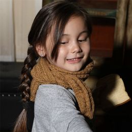 Scarves Wraps Warm Knitted Scarf for Adults Autumn/winter Children Wool Wheat Ear Scarf 231120