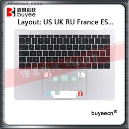 Keyboards A1708 Topcase For Macbook Retina Pro 13'' A1708 Top case US UK RU France ES Keyboard with Backlight 2016 2017 Q231121