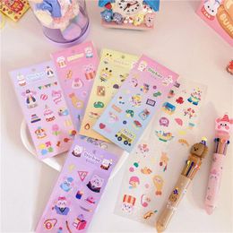 Gift Wrap 2 Pcs Cartoon Blingbling Cute PET Stickers Korea Ins Beautiful Shiny Laser Mobile Phone Stationery DIY Decorative Sticker