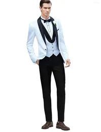 Men's Suits 3 Pieces Slim Fit Wedding Tuxedo Suit For Men Formal Jackets Waistcoat Trousers