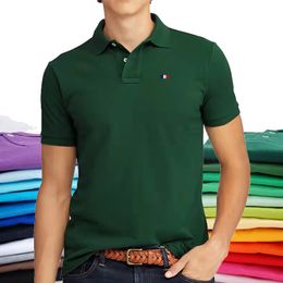 Men's Polos High Quality 100% Cotton Summer Classic Brand Men's Short Sleeve Polos Shirts S-5XL Casual Lapel Male Tops Fashion Clothes 230421