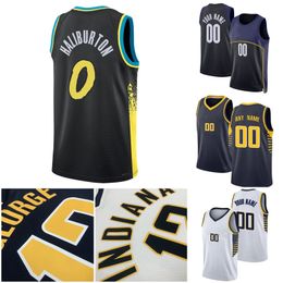 Custom CE Jersey Mens Womens Youth Bennedict Mathurin Buddy Hield Myles Turner Black City PaceR Basketball Jersey Tyrese Haliburton Isaiah Jackson Aaron Nesmith