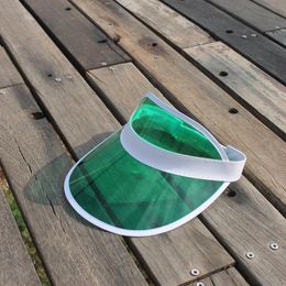 Berets Summer Adult Casual UV Protection Sun Visor Caps Women's Fashion Beach Hats Outdoor PVC Plastic HatBerets